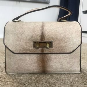 Vintage pony hair satchel. Very unique!